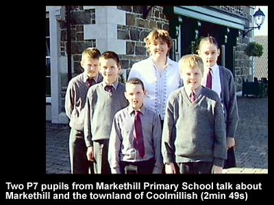 Photo of Markethill Primary School pupils and teacher.