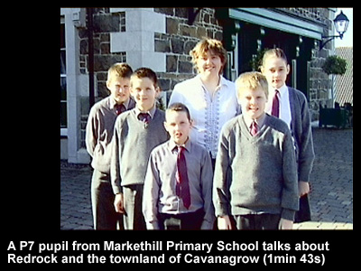 Photo of Markethill Primary School pupils and teacher.