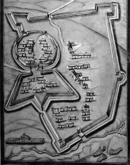 Map of Mountnorris fort by Bartlett.
