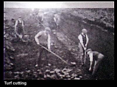 Turf cutting.