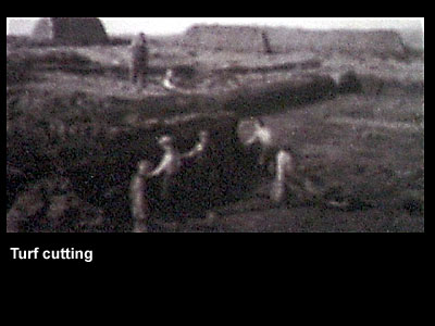 Turf cutting.