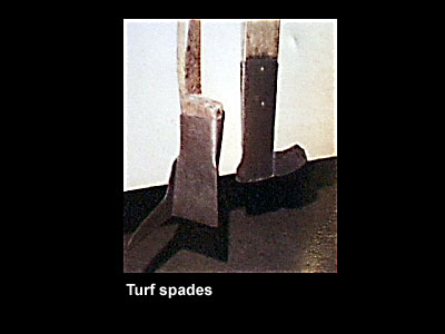 Turf cutting.